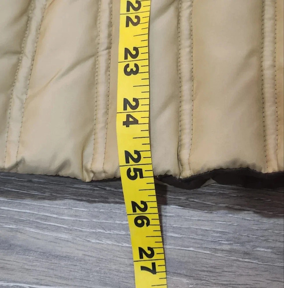 Michael Kors reversible puffer collard beige and brown womens jacket - Picture 3 of 15